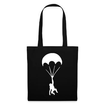 Monkey with parachute Graffiti Urban Art - Tote Bag - black - Front