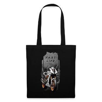 Speed Demon : conception de vélos de course avec « Fast Life » - Sac en tissu - noir - Devant