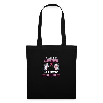 Licorne Costume Party Cadeau Licorne Drôle - Sac en tissu - noir - Devant