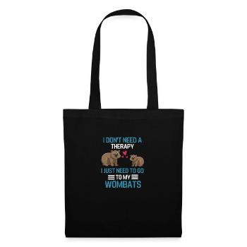 Animal Lovers Australia Animal Gift Wombat - Sac en tissu - noir - Devant
