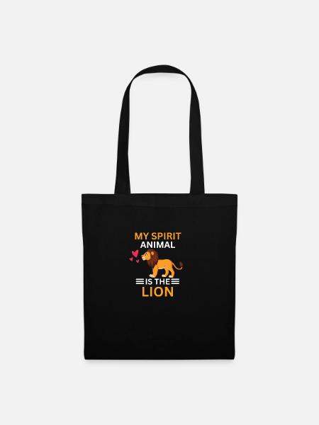 Afrika Zoo Tierliebhaber Geschenk Lustiges Löwe - Stoffbeutel - Schwarz