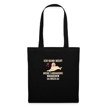 Hundebesitzer Hunde Geschenk Lustiges Labrador - Stoffbeutel - Schwarz - Vorne