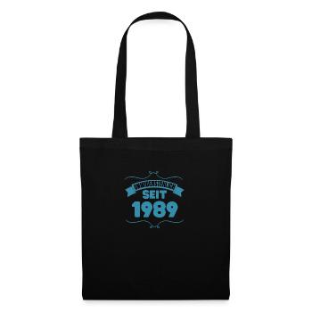 34. Geburtstag Geschenk Unwiderstehlich seit 1989 - Stoffbeutel - Schwarz - Vorne