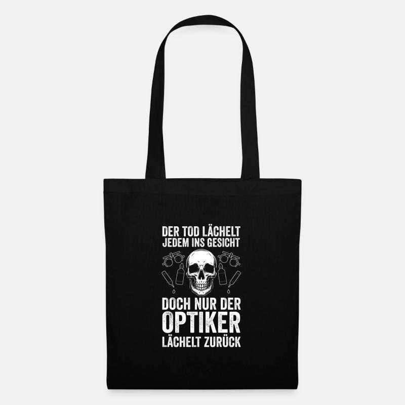Optiker Beruf Augenoptiker Geschenk - Stoffbeutel - Schwarz