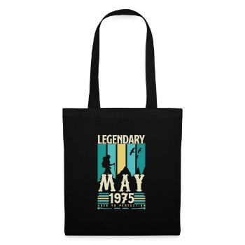 cadeau Anniversaire Mai 1975, Vintage mai 1975. - Sac en tissu - noir - Devant