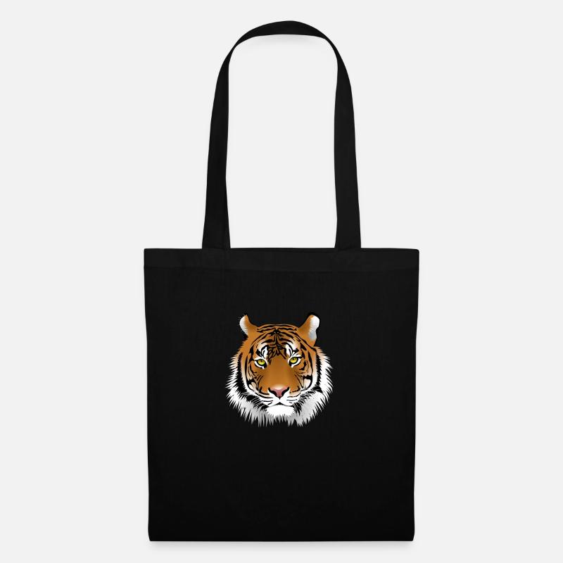 Tiger head - Tote Bag - black