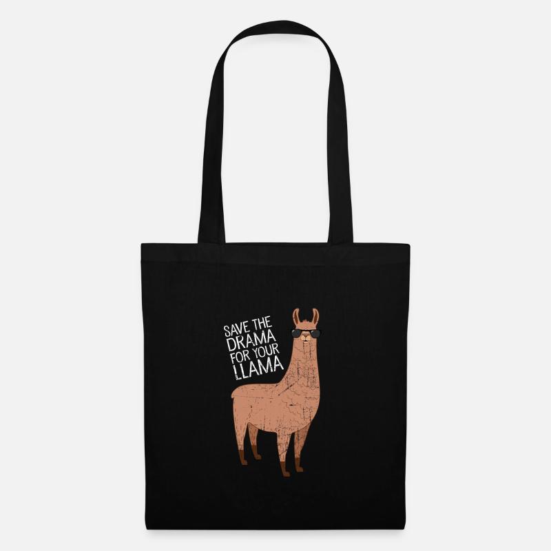 Save The Drama For Your Llama - Stoffbeutel - Schwarz