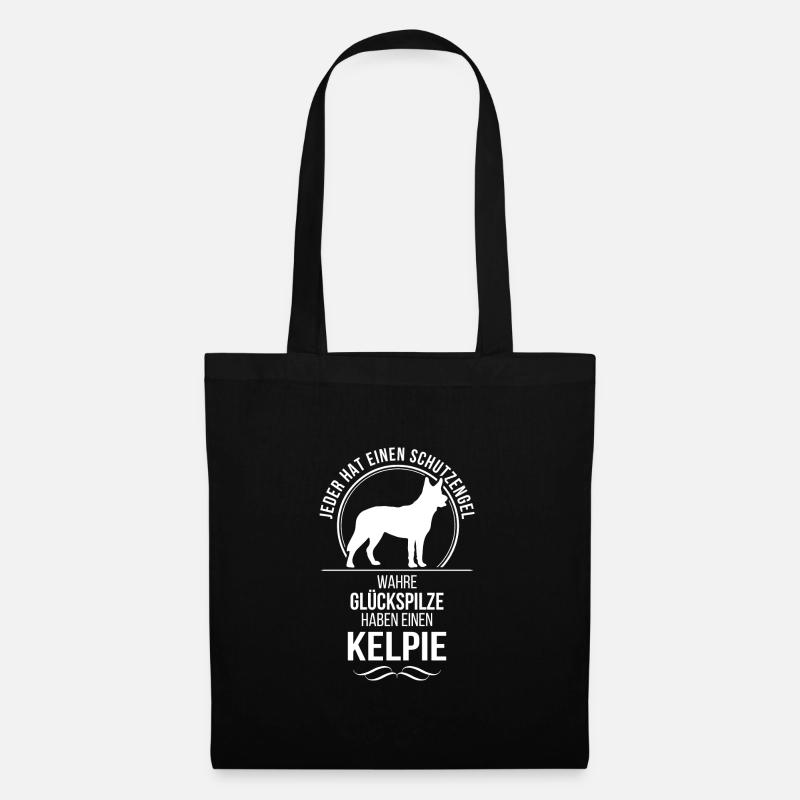 KELPIE Schutzengel Hundespruch Hunde Wilsigns - Stoffbeutel - Schwarz