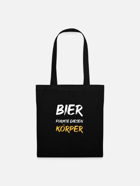 Bier formte diesen Körper - Stoffbeutel - Schwarz