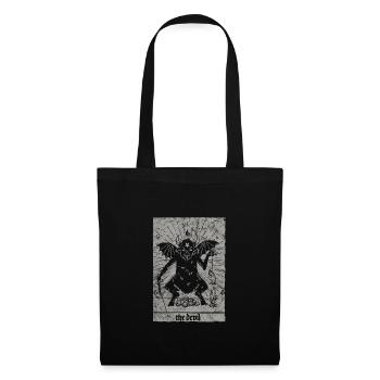 Vintage Occult Baphomet - Tarot Card Satanic Okkul - Stoffbeutel - Schwarz - Vorne