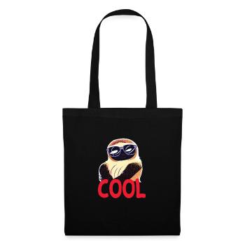 cooles Faultier - Cool sloth - Stoffbeutel - Schwarz - Vorne
