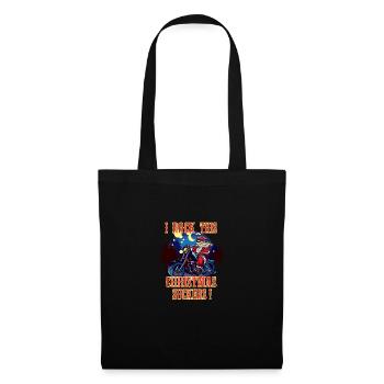 Weihnachts Motorrad Rocker Biker Motorradfan - Stoffbeutel - Schwarz - Vorne