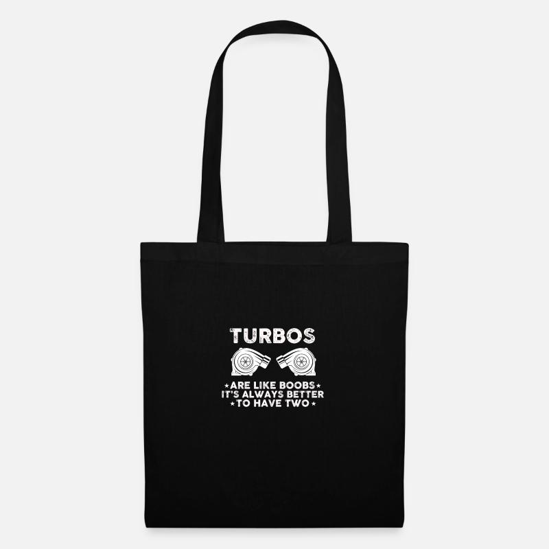Turbolader Boost Petrol Schrauber Turbo Geschenk - Stoffbeutel - Schwarz