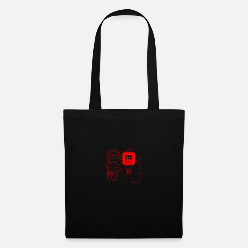 Computer chip, CPU heart - Computer Geek - Sac en tissu - noir