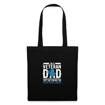 Fête des pères Grand-père Grand-père Vétéran Papa Papa Cadeau - Sac en tissu - noir - Devant