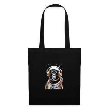 Monkey, Astronaut, Space, Cosmonaut, Animal Lover - Tote Bag - black - Front