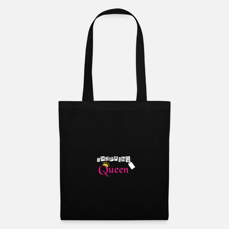 Shopping Queen - Einkaufen Königin - Stoffbeutel - Schwarz