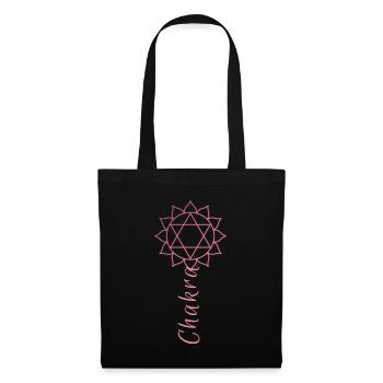 Chakra, flower, heart chakra, symbol, pink - Tote Bag - black - Front