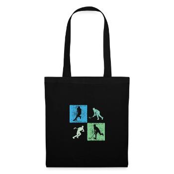 Floorball Floorball Game Motif Floorball Player - Tote Bag - black - Front