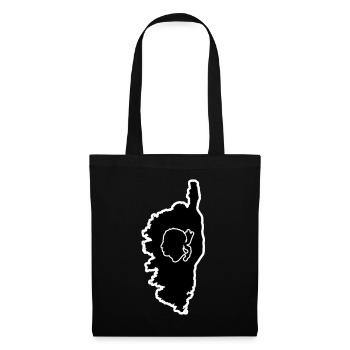 Corse Île de Corse Symbole drapeau Cadeau - Sac en tissu - noir - Devant