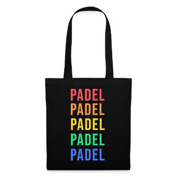 Padelspiel Tennis Padel Spruch Spieler Freizeit - Stoffbeutel - Schwarz - Vorne