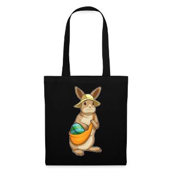 Œuf de Pâques Bunny - Sac en tissu - noir - Devant