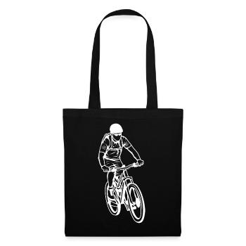Croquis de vététiste - Sac en tissu - noir - Devant