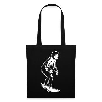 Fille surfeuse - Sac en tissu - noir - Devant