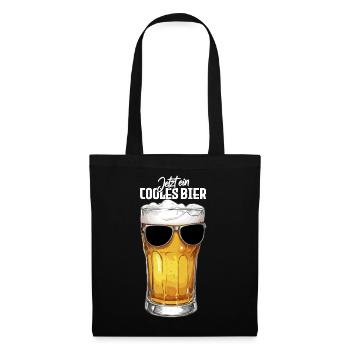 Cool beer with sunglasses for beer connoisseurs - Tote Bag - black - Front