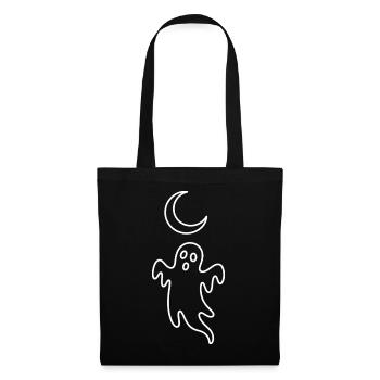 Moonlight Ghost Line Art - Tote Bag - black - Front
