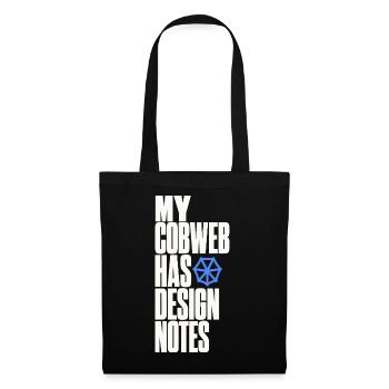 Spinnennetz – My Cobweb Has Design Notes - Stoffbeutel - Schwarz - Vorne
