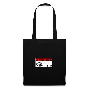 Avertissement Turbo Illustré - Sac en tissu - noir - Devant