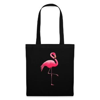 Flamingo Pink - Sac en tissu - noir - Devant