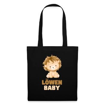 Löwenbaby - Stoffbeutel - Schwarz - Vorne