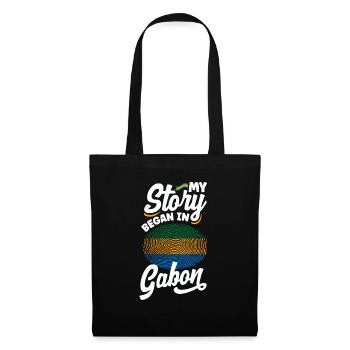 Gabonese Gabon Gabonese Flag My Story Began In - Tote Bag - black - Front