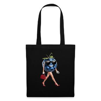 Frauen Heidelbeere - Stoffbeutel - Schwarz - Vorne
