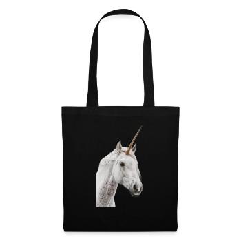 Licorne - Sac en tissu - noir - Devant