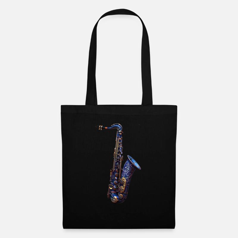 Saxophon - Stoffbeutel - Schwarz