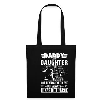 Papa et le cœur de la fille - Sac en tissu - noir - Devant
