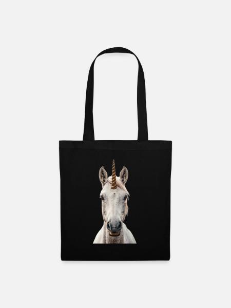 Einhorn - Stoffbeutel - Schwarz