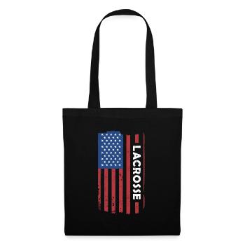 Sport Us Flag Lacrosse - Tote Bag - black - Front