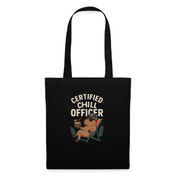 Capybara Style – Certified Chill Officer - Tote Bag - black - Front