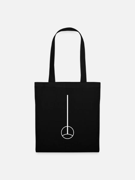 Minimalism. Minimalismus Design. Line-art - Stoffbeutel - Schwarz