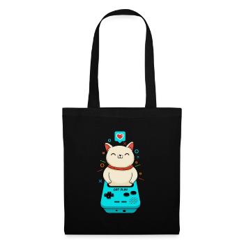Jeu de chat - Sac en tissu - noir - Devant