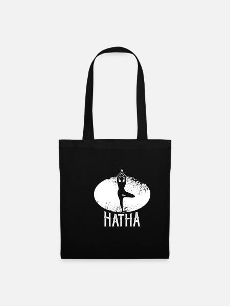 Hatha Yoga - Stoffbeutel - Schwarz