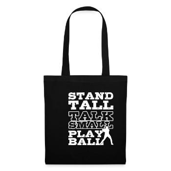 base-ball - Sac en tissu - noir - Devant