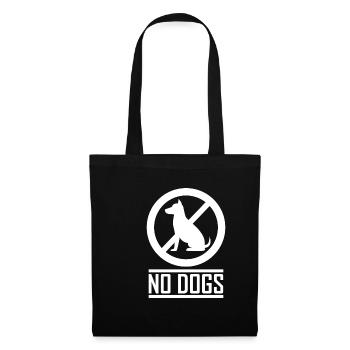 Keine Hunde - Stoffbeutel - Schwarz - Vorne