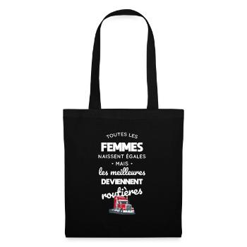 Femmes égales les meilleures deviennent routières - Sac en tissu - noir - Devant