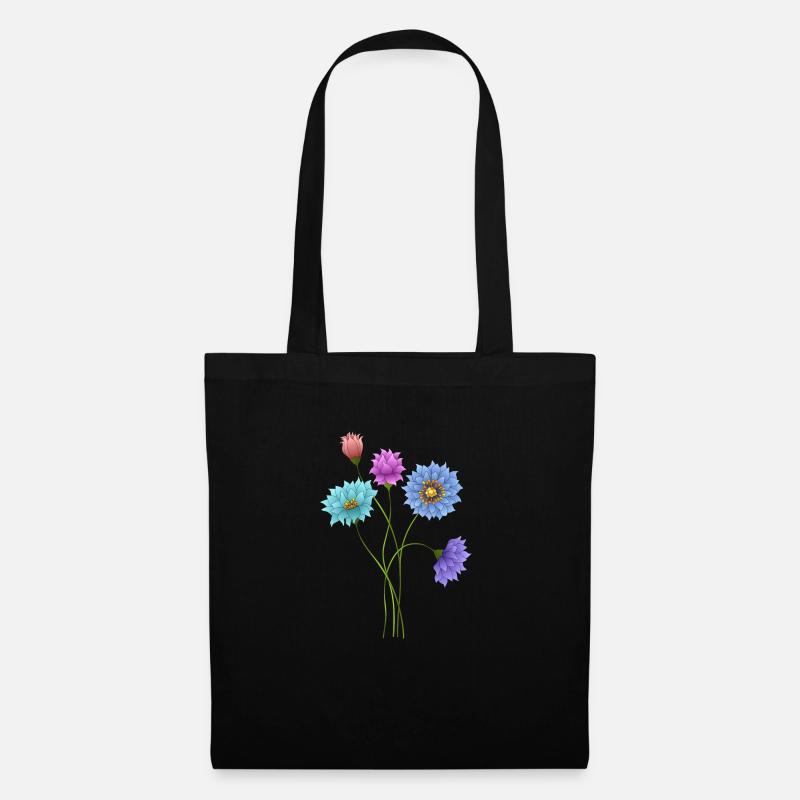 flowers - Tote Bag - black