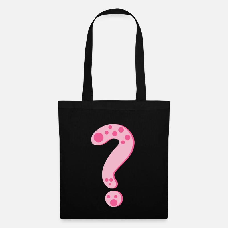 Point d'interrogation - Sac en tissu - noir